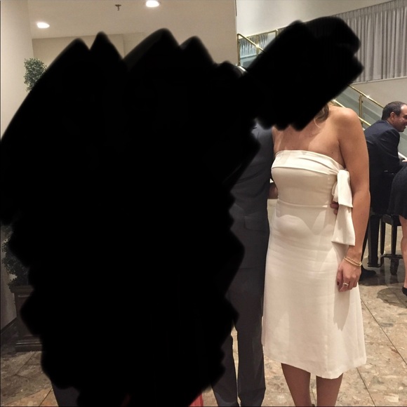 Club Monaco Crepe Light Pink Strapless Dress - Picture 3 of 3